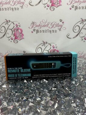 Remote cover blue bright Glow-in-the-Dark Remote Sleeve - Teal and Black